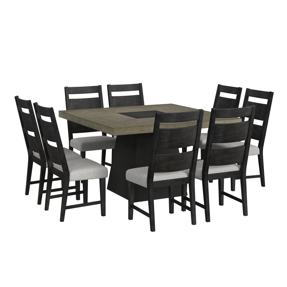 Jemma Square Table w/ Grey Top & Dark Espresso Base