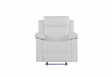 U6026 Blanche White Glider Recliner with LED
