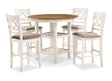 Cori Counter 5 Pc Set-Bisque/Brown