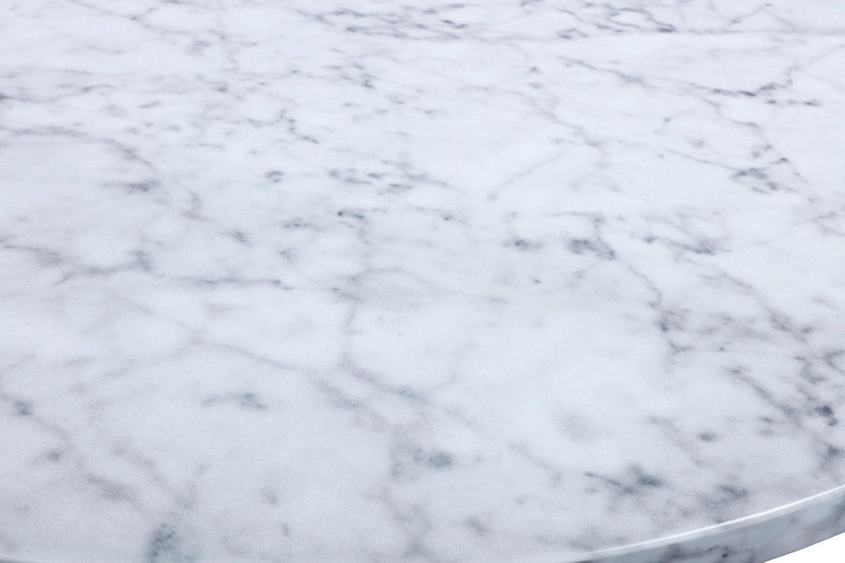 Omni White Faux Marble Dining Table