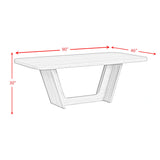 Ridgemont Rectangular Dining Table in Black with Grain