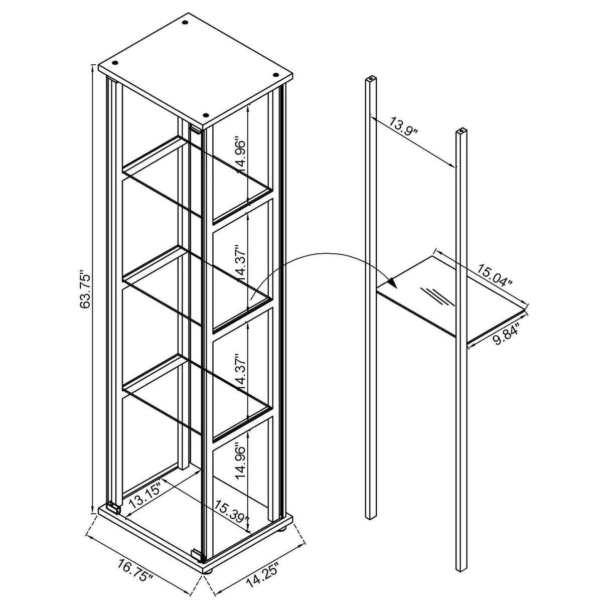 Cyclamen Curio Cabinet