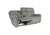 Kamari Console Loveseat W/ Dual Recliners-Gray