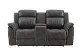U8517 Grey Console Reclining Loveseat