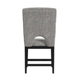 Oregon Side Chair with Grey Fabric in Black (2 Per Carton)