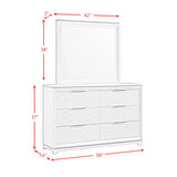 Denmark Dresser and Mirror Set in White