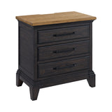 Montrose Nightstand with Charger & Sensor Light in Espresso & Brown