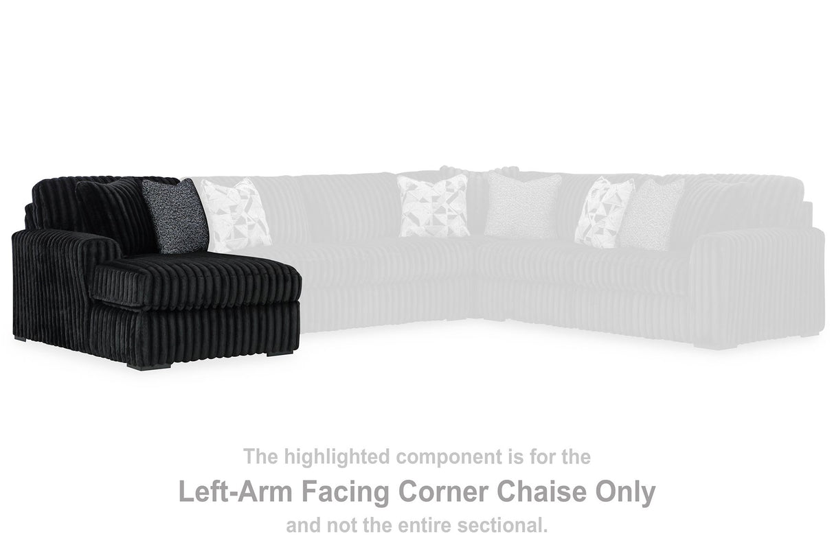 Midnight-Madness Sectional with Chaise - galleria furniture outlet