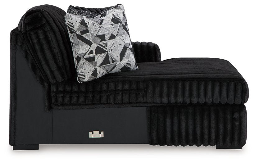 Midnight-Madness Sectional with Chaise - galleria furniture outlet