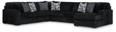 Midnight-Madness Sectional with Chaise - galleria furniture outlet