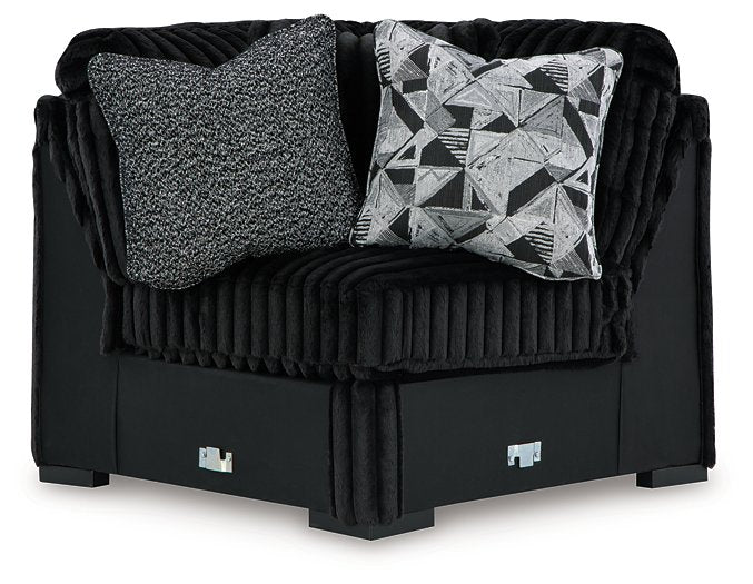 Midnight-Madness Sectional with Chaise - galleria furniture outlet