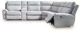 Social Pointe Reclining Sectional with Storage Console