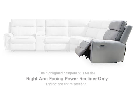 Social Pointe Reclining Sectional with Storage Consoles - galleria furniture outlet