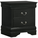 Elements International Louis Philippe Nightstand in Black image