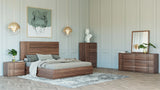 Asus - Italian Modern Walnut Bedroom Set