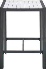 Nizuc White manufactured wood Outdoor Patio Aluminum Square Bar Table
