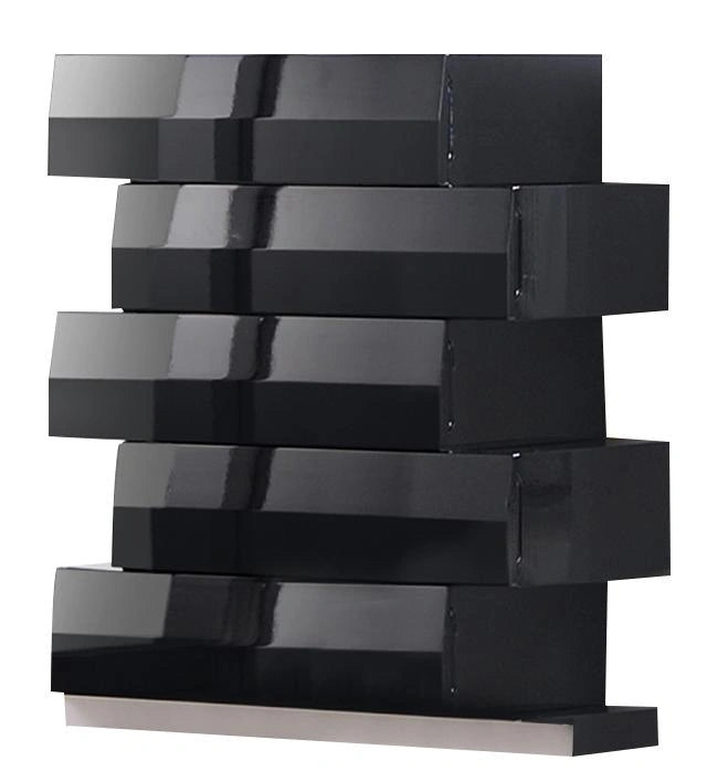 J&M Milan Chest in Black Lacquer