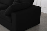 Serene Black Linen Fabric Deluxe Cloud Modular Sectional