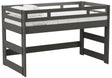 Elements International Cali Kids Full Junior Loft Bed in Sleek Gray image