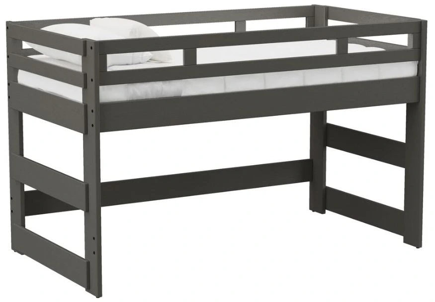Elements International Cali Kids Twin Junior Loft Bed in Sleek Gray image