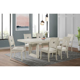 Avalanche Standard Height Dining Set in Antique White-Table and Four Chairs