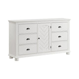 Kona Bedroom Set with 2 Nightstands in White