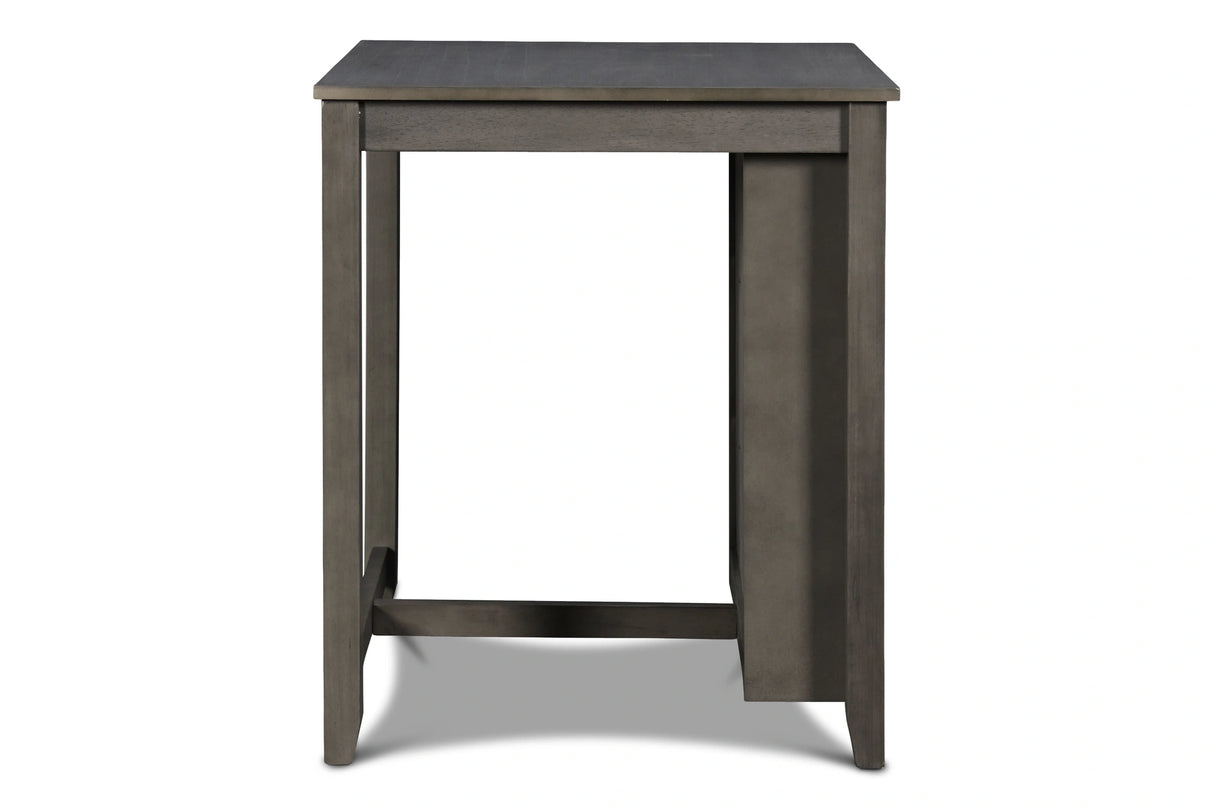 Gia 3 Pc 30" Storage Counter Table & 2 Chairs-Gray