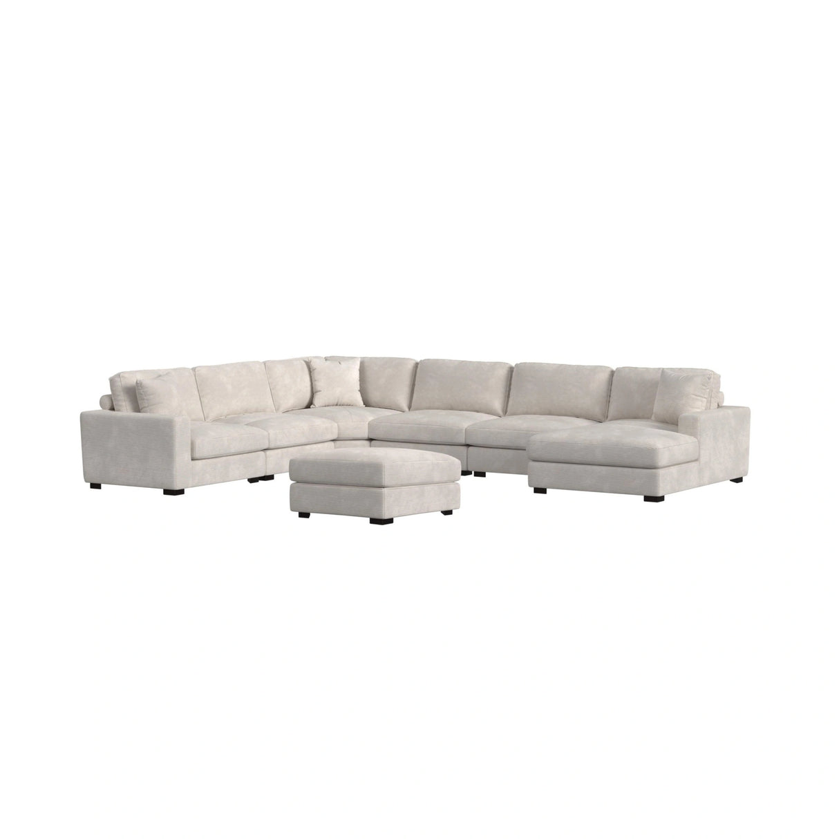 Arizona Modular Wedge with 1 pillow 20"" in Steno Beige
