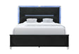 Lando Black Bed with Continuous LED