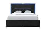 Lando Black Bed with Continuous LED
