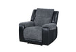 U5914 Grey/Black Recliner
