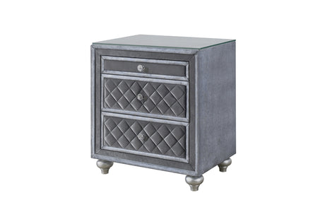 Crown Mark Furniture Voltare Nightstand in Dark Grey image