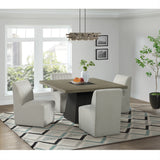 Jemma Square Table w/ Grey Top & Dark Espresso Base