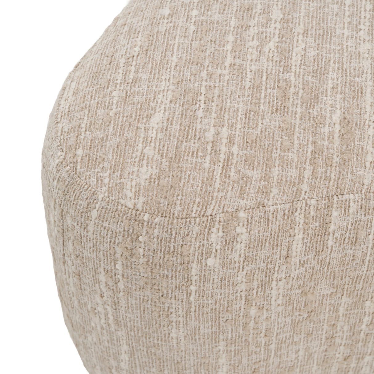 Spiro - Modern Beige Fabric Ottoman