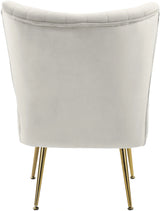 Tess Cream Velvet Accent Chair