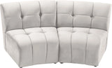 Limitless Cream Velvet 2pc. Modular Sectional