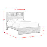 Bailey Bookcase Panel Bedroom Set with 2 Nightstands