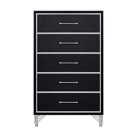 Ava 5 Drawer Chest-Ebony