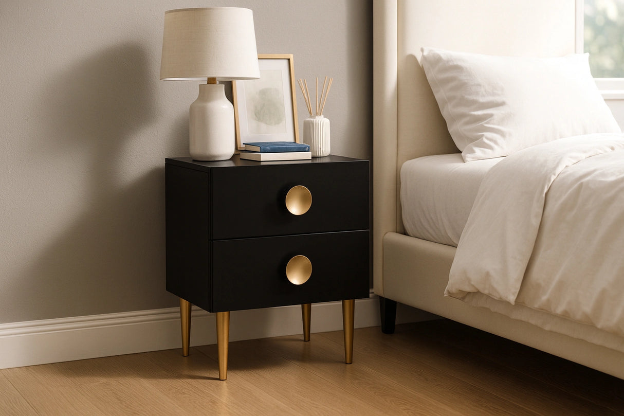 Zayne Black Night Stand
