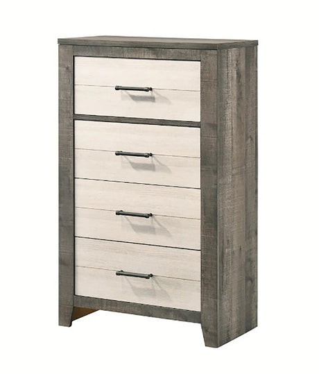 Crown Mark Furniture Rhett 4 Drawer Chest in Gray image