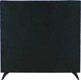 Elly Navy Velvet Queen Bed
