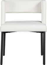 Caleb White Faux Leather Dining Chair