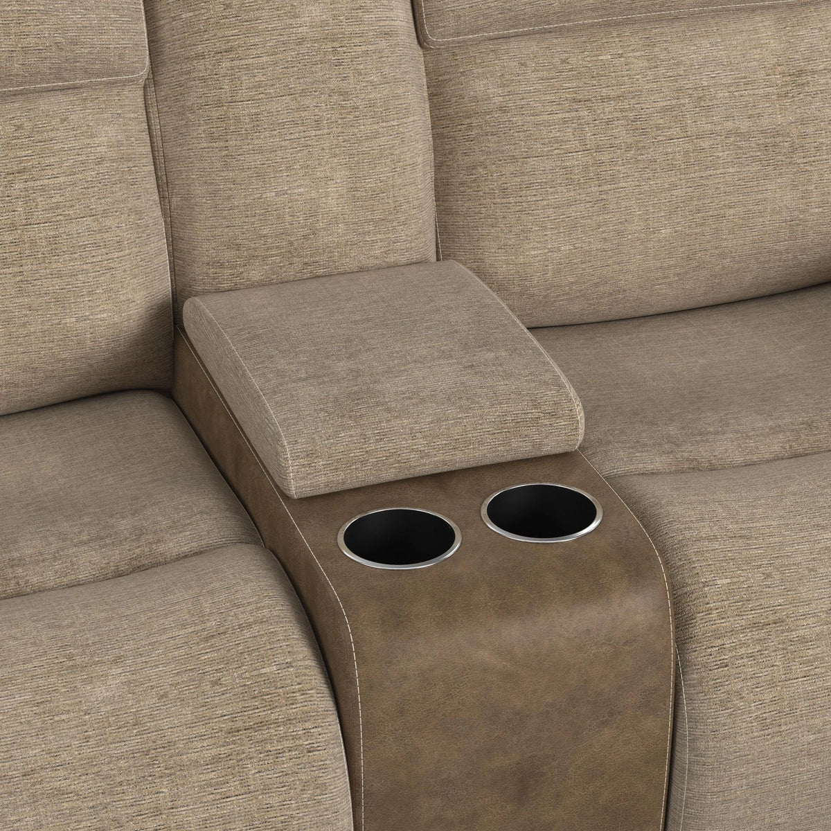 Hornet Motion Glider Loveseat with Console