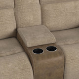 Hornet Motion Glider Loveseat with Console