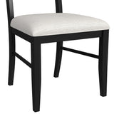 Tulane 6PC Dining Set with Table, 4 Chairs, and Bench in Oak and Black