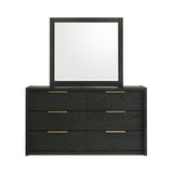 South Bend Dresser and Mirror Set in Black