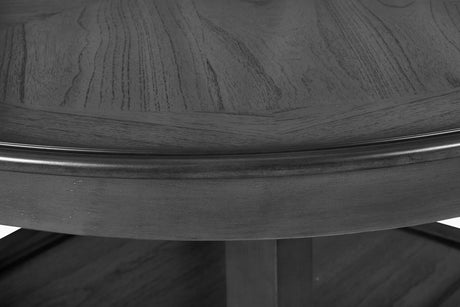 Gia 5 Pc 42" Round Counter Dining Table & 4 Chairs-Gray