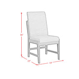 Brisbane Dining Side Chair with Boucle Beige Fabric in Brown (2 Per Carton)
