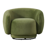 Andrew - Modern Green Fabric Swivel Accent Chair