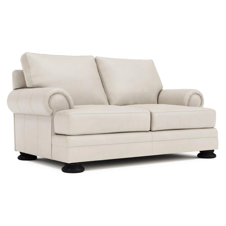 Foster Leather Loveseat Without Pillows & Nails